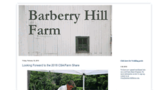 Desktop Screenshot of barberryhillfarm.com